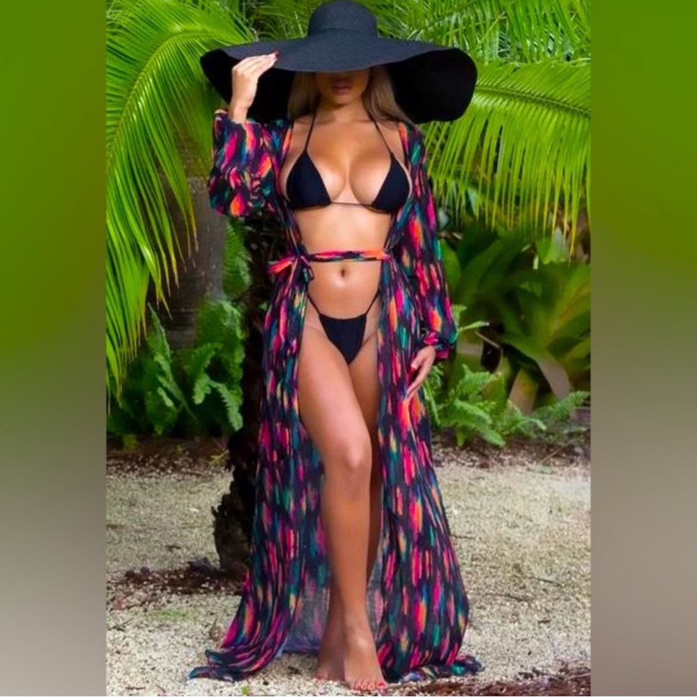NWOT Matte Collection multicolored swim, cover-up size XL